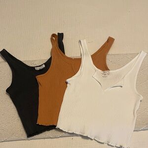 3 Billabong notched rib tanks bundle